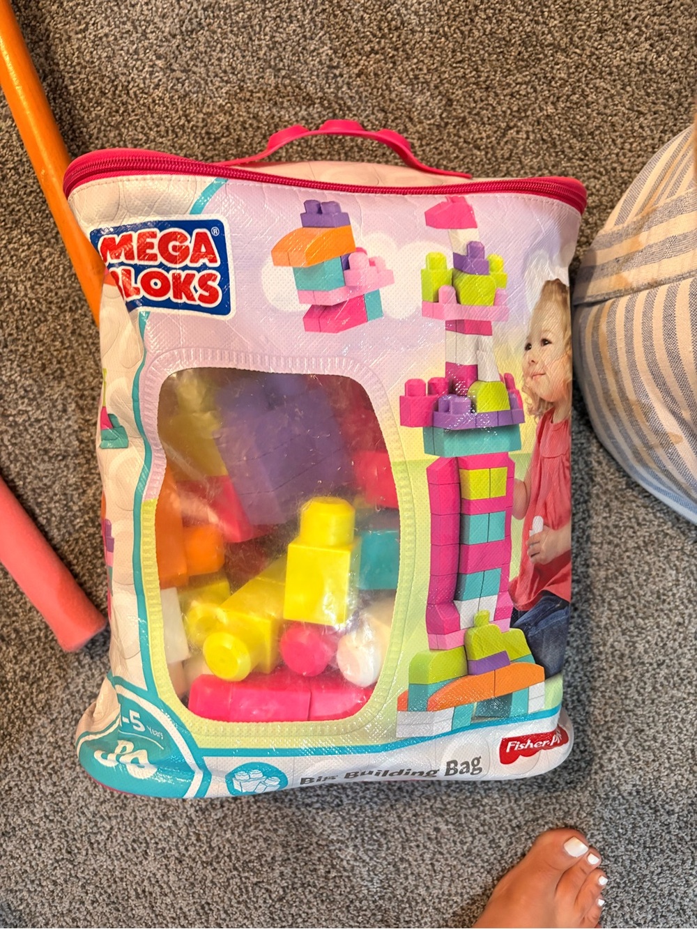 Pink Building Bag - Colorful Blocks Set